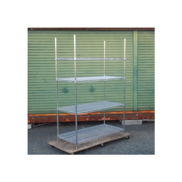 (個人宛不可)マルゼン 業務用 シェルフ NL1220-PH1900-4 4段 W1217 D610 H1895mm 厨房 ワイヤーラック エレクター 棚 エレファント