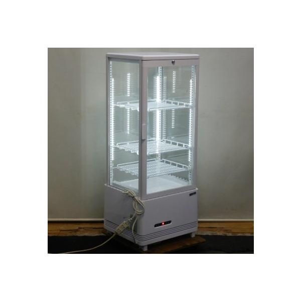 2022年製 レマコム R4G-105SLW LED照明付 卓上 冷蔵ショーケース W454D408H1135mm 130L 4面ガラス 前扉 棚3段 40kg