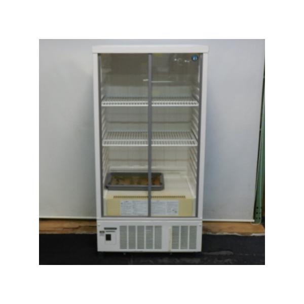 (代引不可)2014年製 ホシザキ 冷蔵ショーケース SSB-70C2 棚2段 W70D55H138cm 59kg 中ビン159本 右扉下補修