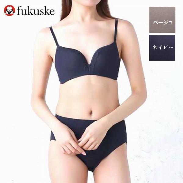 980円〜1180円 福助 フクスケ なめらかでやさしいシルク入り ノンワイヤー ブラ 細リブ素材 レディース 101-0006