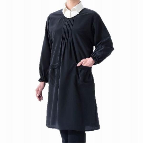 送料無料 ブラックフォーマル 黒 割烹着 割ぽう着 かっぽう着 かっぽうぎ 弔事 葬祭 お葬式 法事 法要 冠婚葬祭 帰省 JS-804