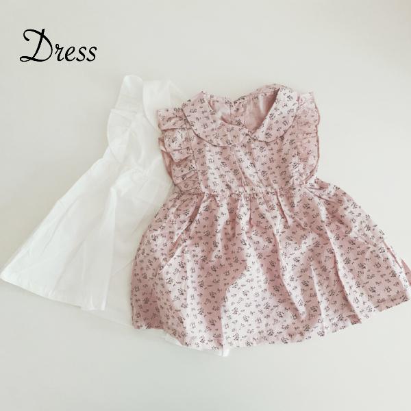 フリル ノースリーブ ワンピース 小花柄 リバティ 女の子 夏服 春服 秋服 子供 赤ちゃん 70cm 80cm 90cm 100cm Furiru Nosleeveopepi Lua Citron 通販 Yahoo ショッピング