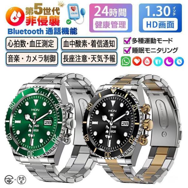 スマートウォッチ 日本製センサー 通話可能 血圧測定 ビジネス 心拍多運動モード リアルタイム通話 睡眠監視 歩数測 Bluetooth  健康管理 プレゼント