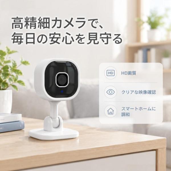 【720P 高画質】WiFi ネットワークカメラ 双方向通話 赤外線暗視  防犯カメラペットカメラ 留守番カメラ 最大 128GB 対応爆買
