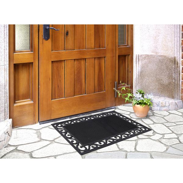 跨買tokukai 日本代購首選 網友回購率最高 ラバーマット シンプル長方形 屋外用玄関マットお店サロンオフィスかわいいおしゃれ模様替えレトロ水洗い雨の日の滑り防止