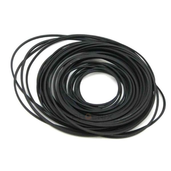 No-7431■商品内容：ゴムベルトx27本（多少本数は増減します）■カラー：ブラック（黒）■サイズ：直径約30mm~直径約80mmのゴムが混在していますので、様々なサイズに対応します。■形状は全て角ベルトです(太さは1~1.5mm程度) ...