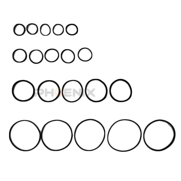 No-7722■商品内容：角ゴムベルト4サイズ x 各5本■カラー：ブラック■サイズ：内径…約38mm 約24mm 約16mm 約12mm　　　　厚さ…約1mm　　　　幅…約1mm　　　　折径：約60mm 40mm 25mm 20mm　※サ...