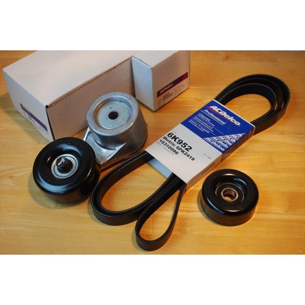 ドライブベルト3点セット ACDelco 90-95年TBI ファンベルトテンショナー アイドラプーリー C1500 K1500 サバーバン タホ K5ブレイザー