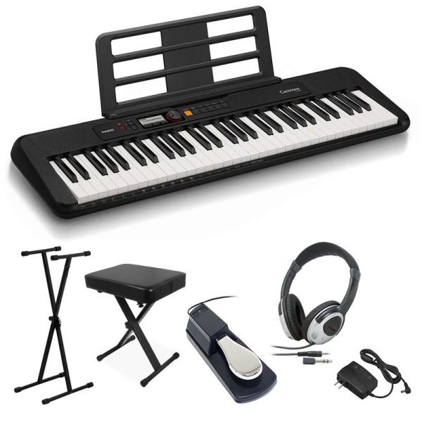 CASIO CT-S200 BK スタンド・イス・ヘッドホン・ペダルセット 61鍵盤