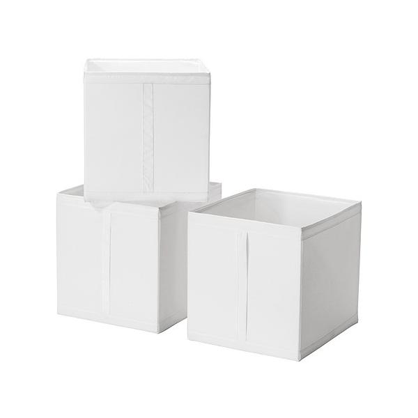 IKEA イケア SKUBB スクッブ ボックス 3個セット ホワイト 白 10186390 幅31×奥行き34×高さ33cm