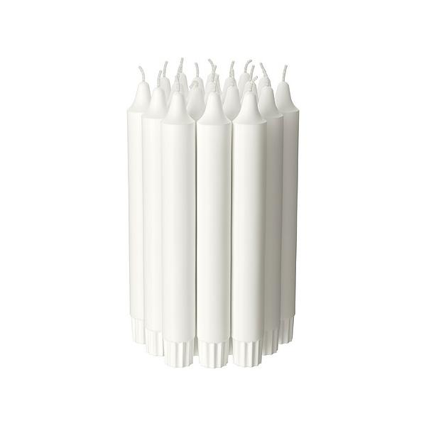 IKEA イケア 香りなしキャンドル シャンデリア用 ホワイト 白 19cm 20ピース 60194788 JUBLA ユーブラ