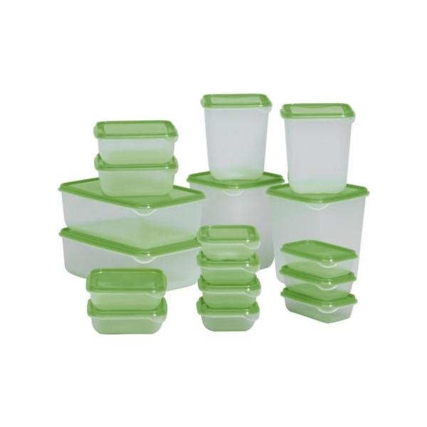 IKEAイケア　PRUTA フードキーパー17個セット グリーン a30160964