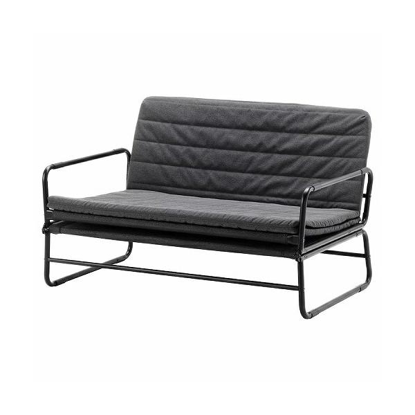 引取限定イケアHAMMARN ソファベッド ダークグレー/ブラック イケア（IKEA） ソファベッド クニーサ ダークグレー ブラック 120cm