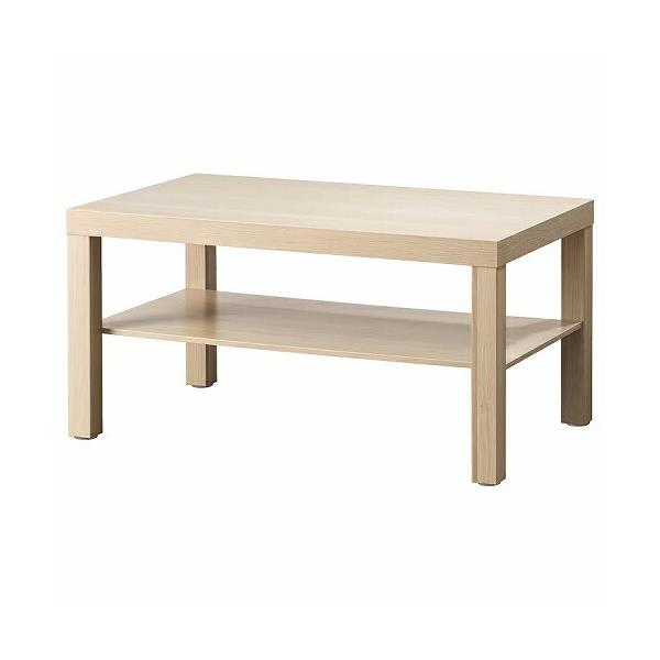 イケア（IKEA） コーヒーテーブル ホワイトステインオーク調 90x55cm