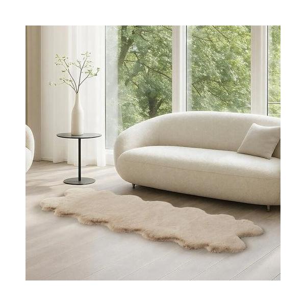 Mon Chateau フェイクファーラグ 60 x 177cm トープ cost740695