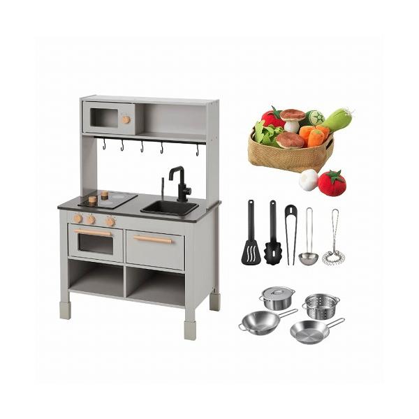 イケア（IKEA） 【セット商品】IKEA おままごとキッチン グレー