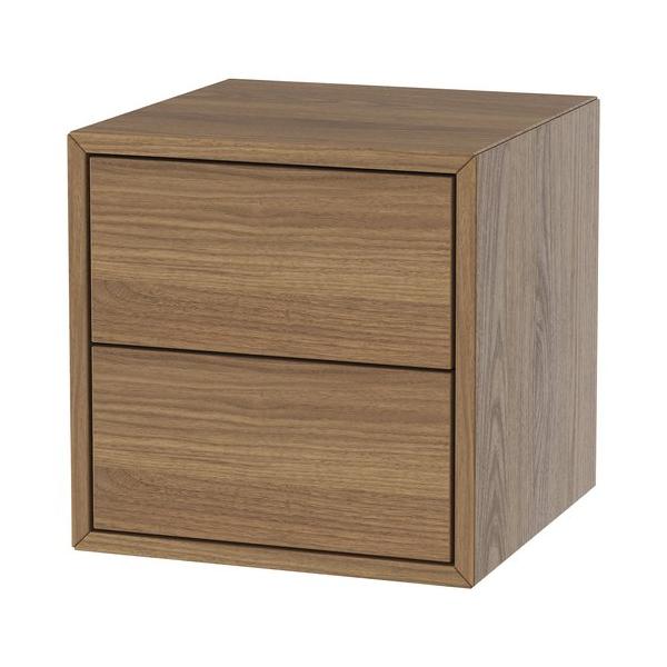 イケア（IKEA） キャビネット（引き出し×2） ブラウン ウォールナット