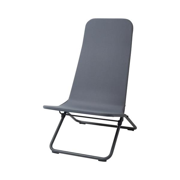 イケア（IKEA） ラウンジチェア 屋外用 折りたたみ式 ダークグレー