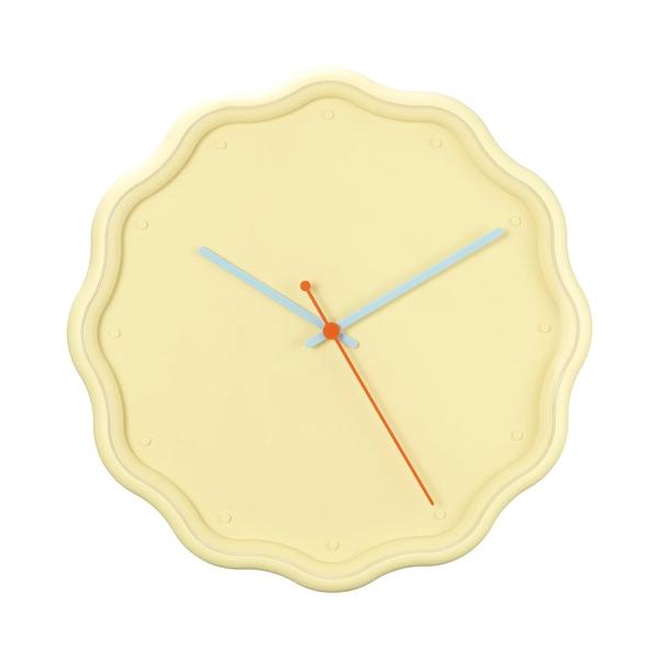 IKEA イケア 静音 掛け時計 花形 イエロー 31cm m00619704 LAVSKRIKA ラヴスクリカ