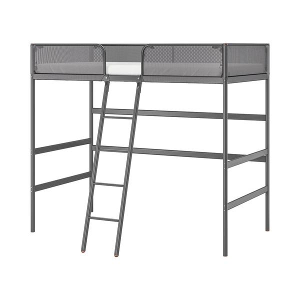 【絶版】IKEA TROMSÖ ハイタイプロフトベッド イケア（IKEA） ロフトベッドフレーム ダークグレー 90x200cm