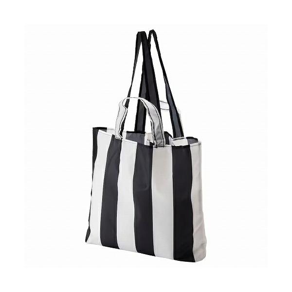 IKEA イケア エコバッグ ストライプ ブラック ホワイト 45x36cm m10517677 SKYNKE スキンケ