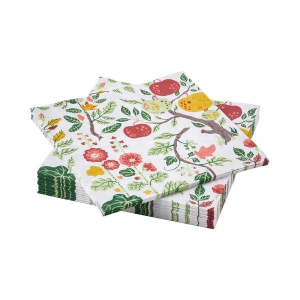 商品サイズ長さ: 33cmパッケージ個数: 30 ピース幅: 33cm素材ペーパーお手入れ方法乾燥した場所で保管してください飲み物をうっかりこぼしても大丈夫。それも楽しさのうち！ この模様入りの多層構造の紙ナプキンがすべて吸い取るうえ、テー...