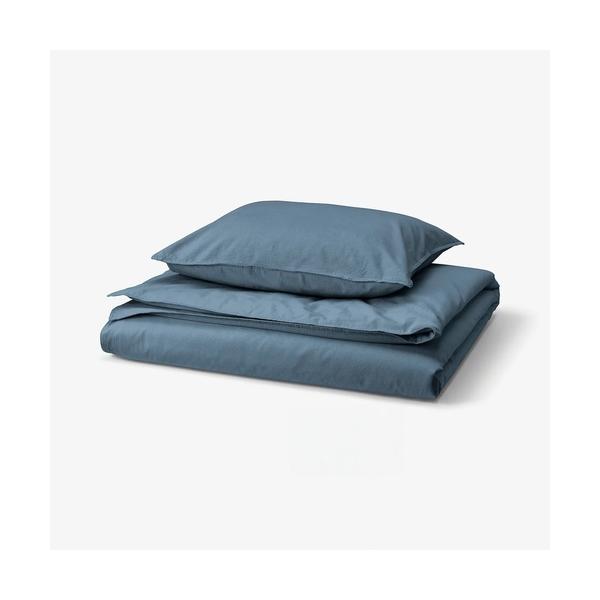 IKEA イケア 掛け布団カバー＆枕カバー ダークブルー シングル 150x200/50x60cm m30636622 ANGSLILJA エングスリリア