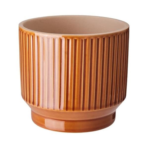 IKEA イケア 鉢カバー 4号 室内 屋外用 ブラウン 12cm m50595791 HONUNGSPALM ホヌングスパルム