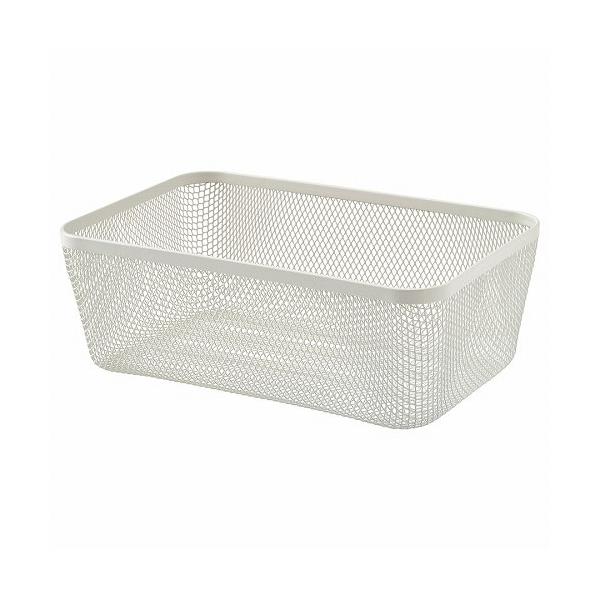 イケア（IKEA） 食品保存バスケット メタル ホワイト 30x20x11cm