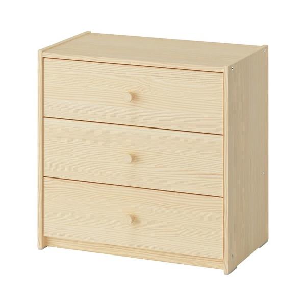イケア（IKEA） チェスト（引き出し×3） パイン材 60x59 cm m70610154