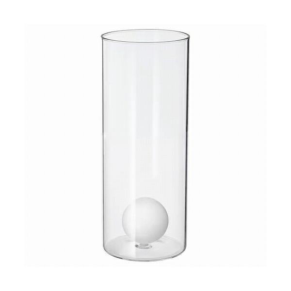 IKEA イケア 花瓶 クリアガラス ホワイト 25cm m80529988 VARMBLIXT
