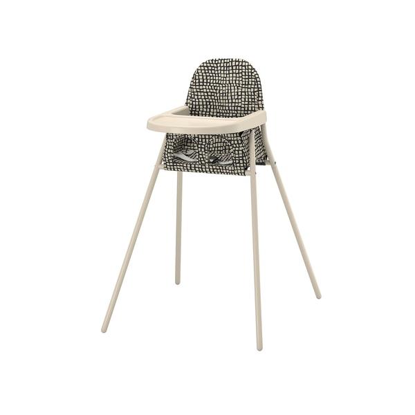 IKEA イケア ハイチェア トレイ付き ベージュ/チャコール m80617782 SANDKATT サンドカット