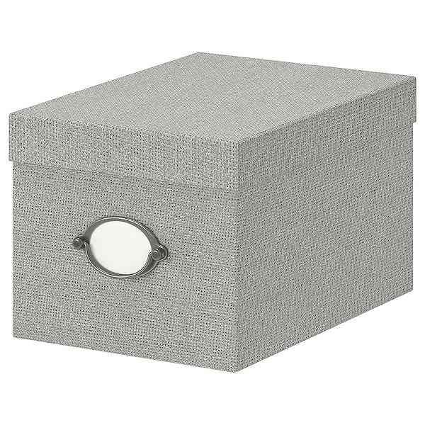 イケア（IKEA） 収納ボックス ふた付き グレー 18x25x15cm n50412876
