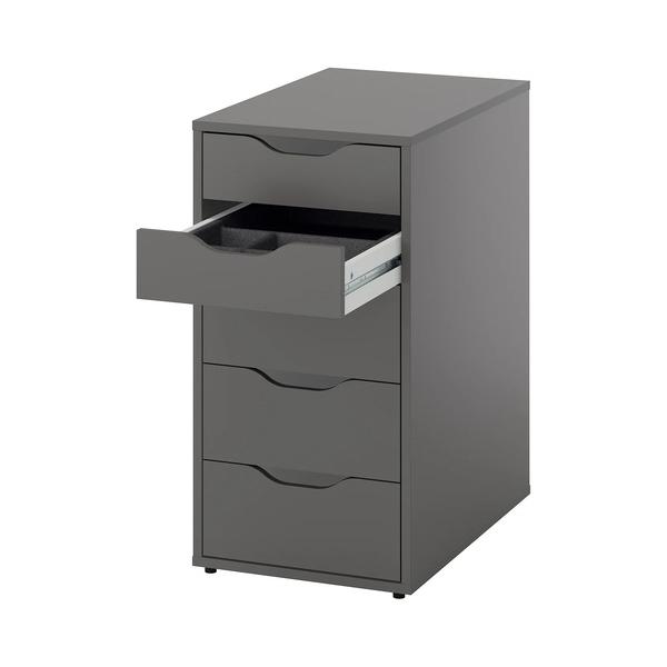 IKEA イケア 引き出しユニット インサート付き ダークグレー 36x70cm s99628021 ALEX アレクス