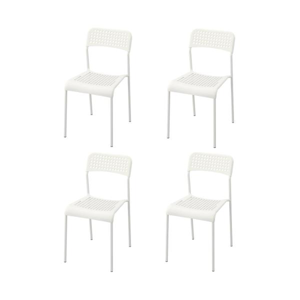 椅子(2脚セット) IKEAのクッション付 イケア（IKEA） 【セット商品】IKEA チェア 4脚セット v0053 ADDE