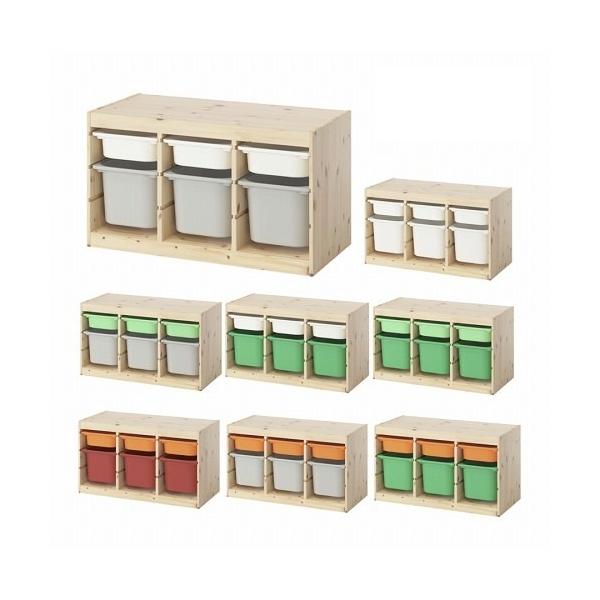 セット商品】IKEA イケア 収納コンビネーション パイン ボックス