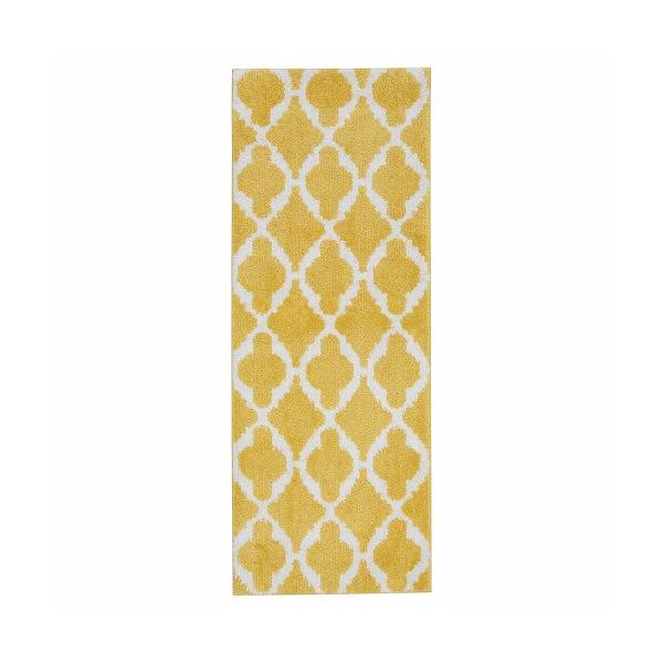 イケア AUNING キッチンマット イエローホワイト