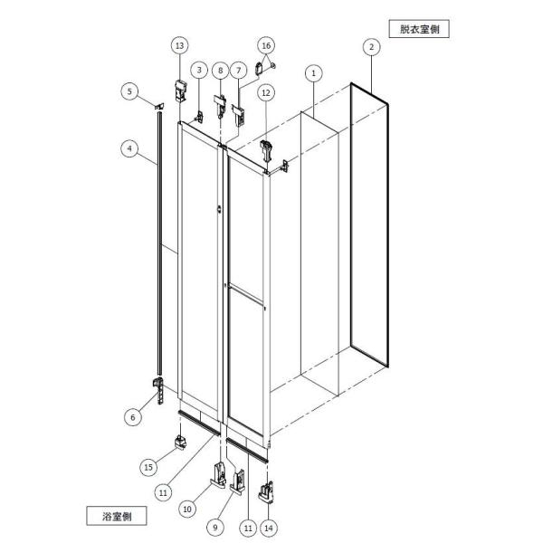 ジャンル / 浴室 / ドア / 樹脂パネル / 交換用 / 後付け / ビード / LIXIL / リクシル / TOSTEM / トステム / 新築 / 交換 / DIY