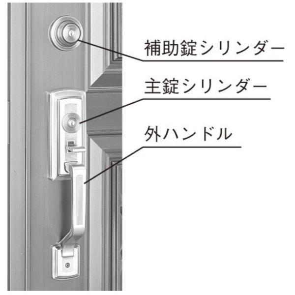 サムラッチ(外)・シリンダーセット / 1セット入り HH-J-0014 サムラッチ(外)・シリンダーセット / 1セット入り HH-J-0014