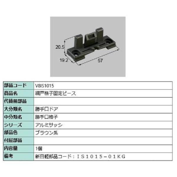 Lixil リクシル 新日軽 テラス 勝手口ドア キャップ他 網戸格子固定ピース V8is1015 部品 V8is1015 Clair 通販 Yahoo ショッピング
