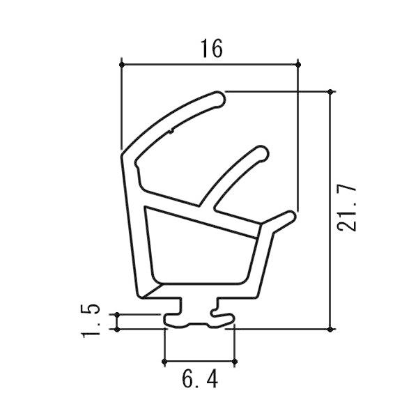 気密材 WD4695 L：2,400mm / 3本入り 交換用 部品 三協アルミ 旧立山
