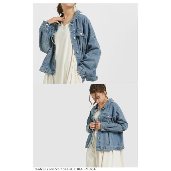 デニムジャケット ゆったり ジージャン レディース 春 大きいサイズ Gジャン 大きめ ドロップショルダー アウター 代 30代 40代 デニム 1 3 Buyee Buyee Japanese Proxy Service Buy From Japan Bot Online