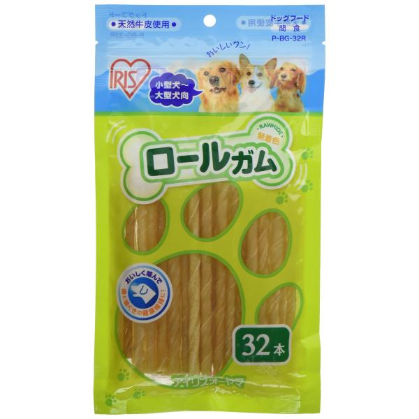 他サイト： アイリスオーヤマ(IRIS OHYAMA) 犬 おやつ ロールガム間食 32本入 P-BG-32Rの商品画像