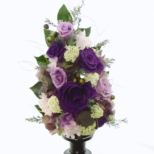 プリザーブドフラワー仏花　彼岸お供え花　お仏壇花　花器一体型 claps_bukka-04