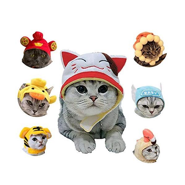猫帽子 猫コスプレ 可愛い 散歩 旅行 写真 かわいい犬のテディは 太陽の花ラッキーヘッドドレスウィッグ猫フード帽子をドレスアップ Spabri Com
