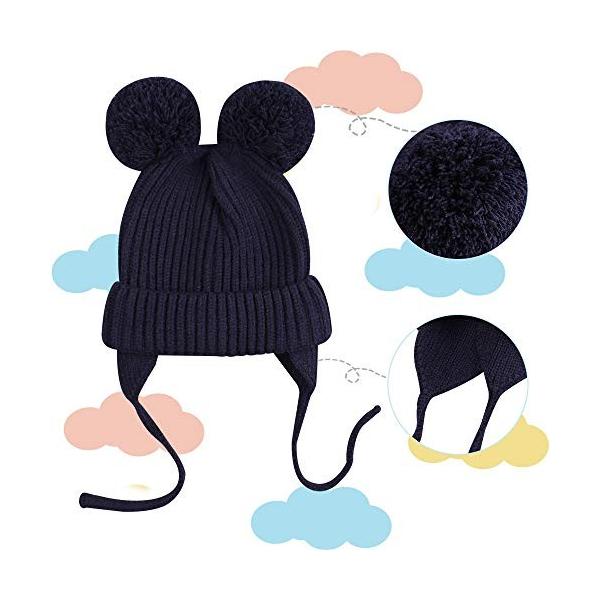 Newamstar 赤ちゃん ニット帽子 春秋冬 手編み ベビー帽 女の子男の子 キッズ 子供ニット帽 新生児 防寒帽子 冬の対策 Supersport Tn
