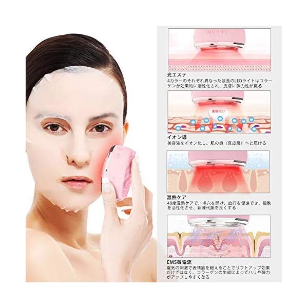 Anlan 洗顔ブラシ シリコン 防水 毛穴ケア 小鼻 深層清潔 洗顔美顔器 温熱ケア 光エステ フェイスブラシ 洗顔 電動 Fresnopianooutlet Com