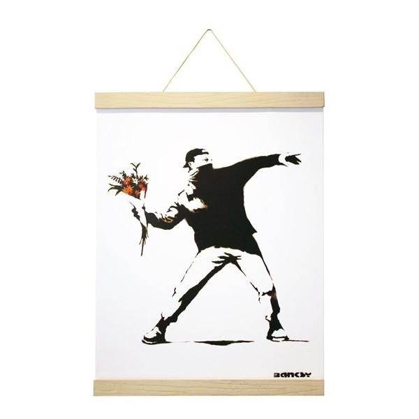 バンクシー 花束を投げる男 Banksy Molotov(White Hanger style) IBA
