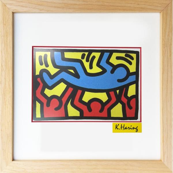 キース・へリング Untitled 絵画 版画 壁掛け おしゃれ 額縁 ZKH-63032