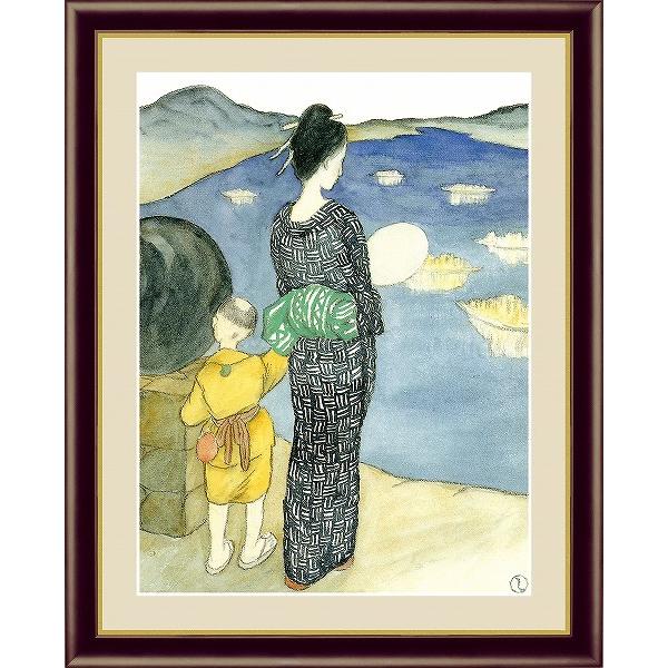 アクリル画ポップアートな人物画で、浮世絵風。F4サイズ